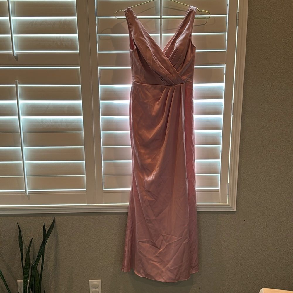 Revelry Blair Satin Dress Blushing Bride Size 4